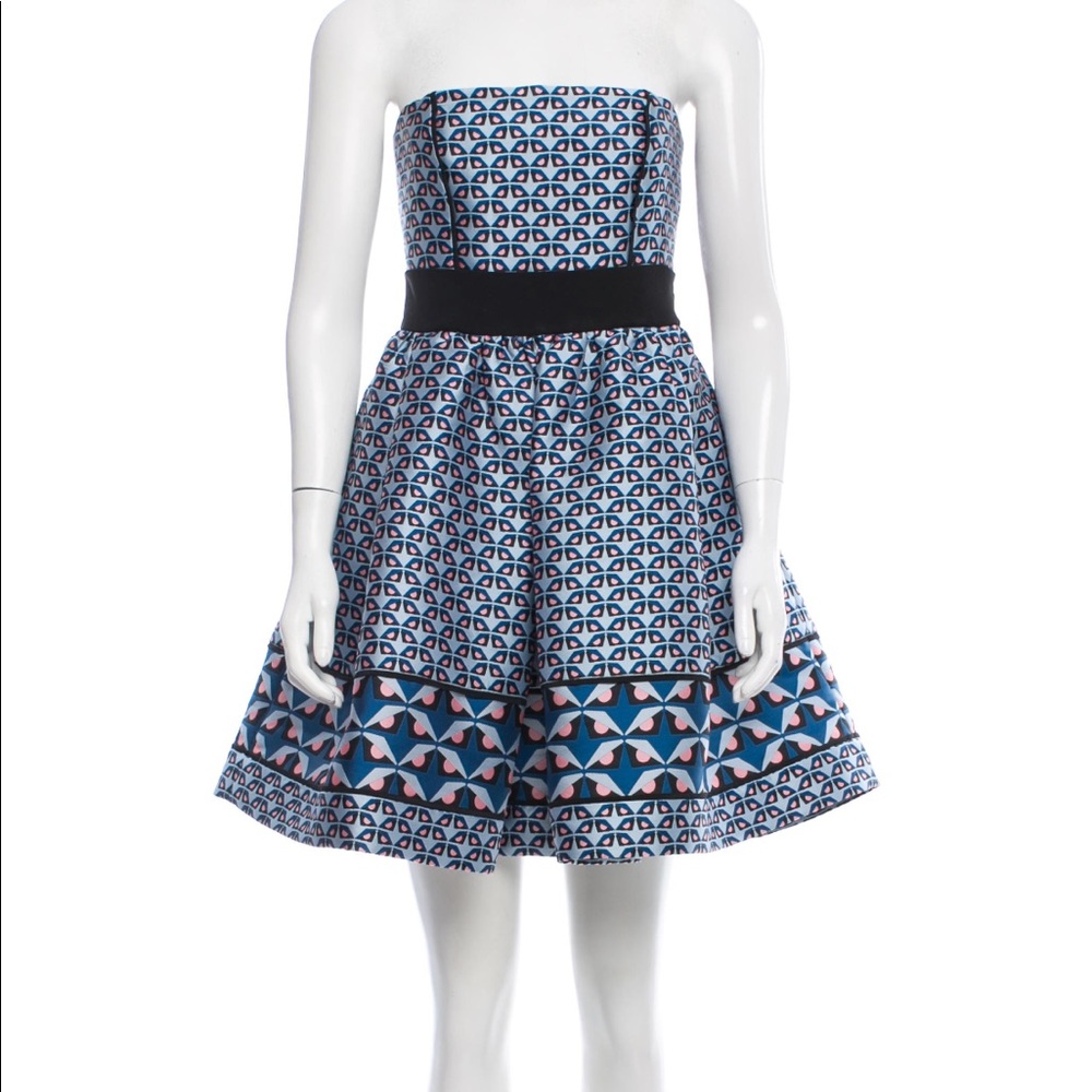 👗FENDI BAD BUG Sz 4/40 strapless cocktail dress